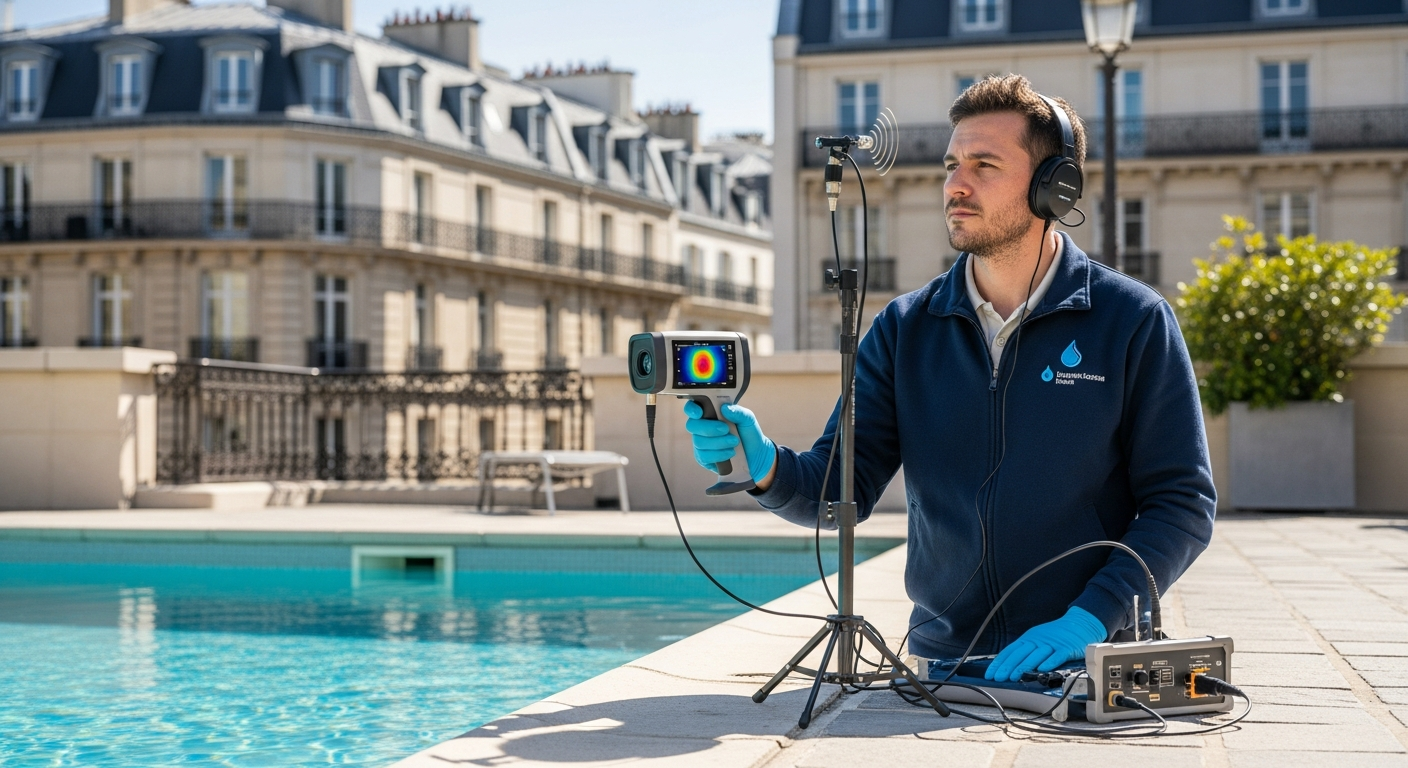 Recherche & Diagnostic Fuite Piscine Paris 2026 : Expertise Non-Destructive