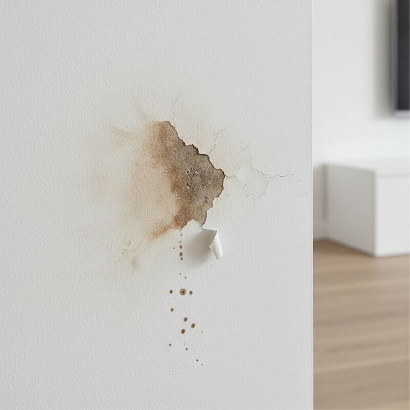 Fuite sur canalisation enterrée après le compteur dans un jardin