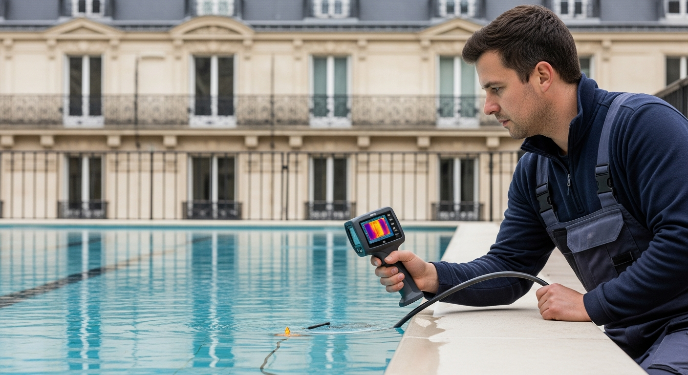 Fuite Piscine Paris & IDF : Détection Expert et Réparation 2026