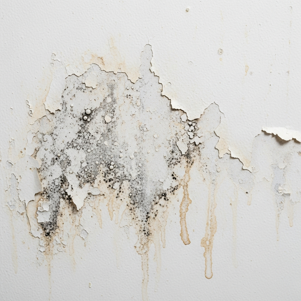 Moisissures mur fuite cachée