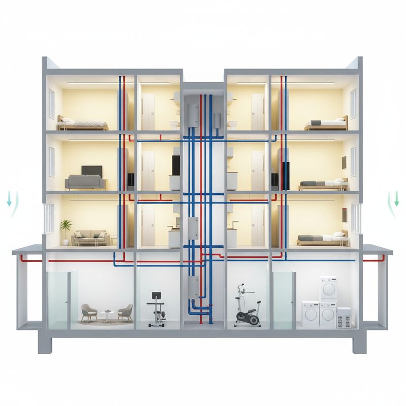Schéma montrant la limite de responsabilité avant et après le compteur d'eau