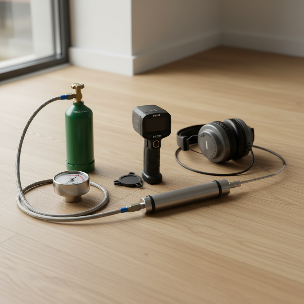 Équipement de détection de fuite utilisé à Boulogne-Billancourt