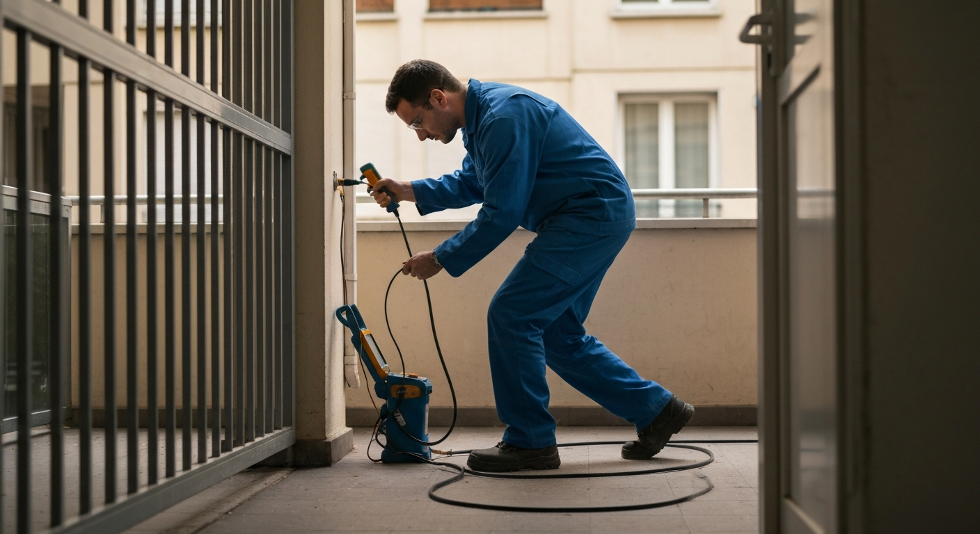 Équipement de détection de fuite utilisé à Romainville